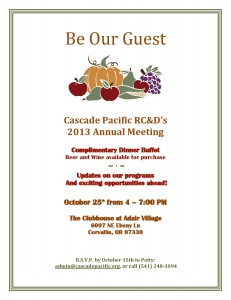 Cascade Pacific RC&D's 2013 Annual Meeting